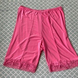 Undersummers Pink Lace Trim Fusion SlipShorts 2X